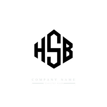 HSB letter logo design with polygon shape. HSB polygon logo monogram. HSB cube logo design. HSB hexagon vector logo template white and black colors. HSB monogram. HSB business and real estate logo. 