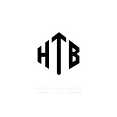 HTB letter logo design with polygon shape. HTB polygon logo monogram. HTB cube logo design. HTB hexagon vector logo template white and black colors. HTB monogram. HTB business and real estate logo. 