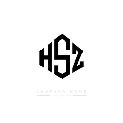 HSZ letter logo design with polygon shape. HSZ polygon logo monogram. HSZ cube logo design. HSZ hexagon vector logo template white and black colors. HSZ monogram. HSZ business and real estate logo. 