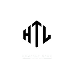 HTL letter logo design with polygon shape. HTL polygon logo monogram. HTL cube logo design. HTL hexagon vector logo template white and black colors. HTL monogram. HTL business and real estate logo. 