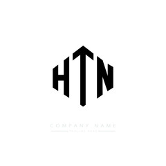 HTN letter logo design with polygon shape. HTN polygon logo monogram. HTN cube logo design. HTN hexagon vector logo template white and black colors. HTN monogram. HTN business and real estate logo. 