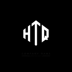 HTQ letter logo design with polygon shape. HTQ polygon logo monogram. HTQ cube logo design. HTQ hexagon vector logo template white and black colors. HTQ monogram. HTQ business and real estate logo. 