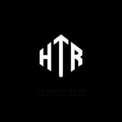 HTR letter logo design with polygon shape. HTR polygon logo monogram. HTR cube logo design. HTR hexagon vector logo template white and black colors. HTR monogram. HTR business and real estate logo. 