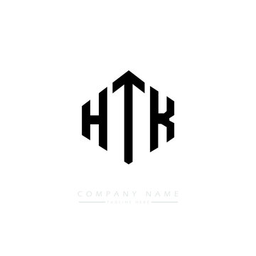 HTK letter logo design with polygon shape. HTK polygon logo monogram. HTK cube logo design. HTK hexagon vector logo template white and black colors. HTK monogram. HTK business and real estate logo. 