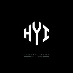 HYI letter logo design with polygon shape. HYI polygon logo monogram. HYI cube logo design. HYI hexagon vector logo template white and black colors. HYI monogram. HYI business and real estate logo. 