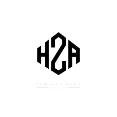 HZA letter logo design with polygon shape. HZA polygon logo monogram. HZA cube logo design. HZA hexagon vector logo template white and black colors. HZA monogram. HZA business and real estate logo. 