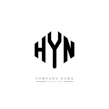 HYN letter logo design with polygon shape. HYN polygon logo monogram. HYN cube logo design. HYN hexagon vector logo template white and black colors. HYN monogram. HYN business and real estate logo. 