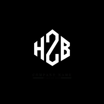 HZB letter logo design with polygon shape. HZB polygon logo monogram. HZB cube logo design. HZB hexagon vector logo template white and black colors. HZB monogram. HZB business and real estate logo. 