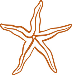 Starfish. Tropical Summer vibes hand drawn Illustration