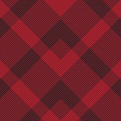 Red Chevron Plaid Tartan textured Seamless Pattern Design