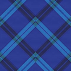 Blue Chevron Plaid Tartan textured Seamless Pattern Design