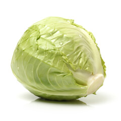 Obraz premium Green cabbage isolated on white background