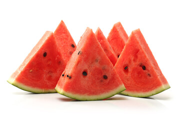 Slice of watermelon on white background 