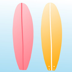 Surfboards Summer Surfing beach vector illustration