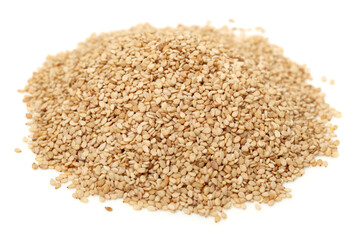 Sesame on white background