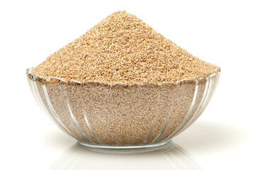Sesame on white background