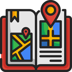 guide book color line icon