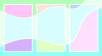 set of banners with flowers