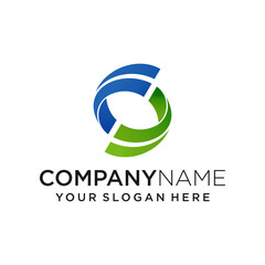 Obraz premium Letter S Logo Template Modern wedge logo design