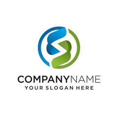 Letter S Logo Circle Slice modern logo design