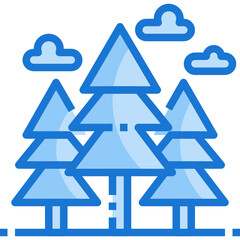 woodland blue line icon