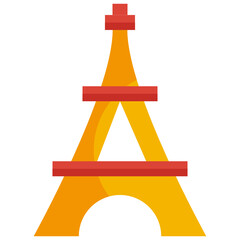eiffel flat icon