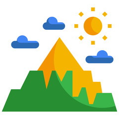 mountain flat icon