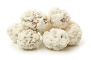 Crispy sweet peanut on white background 