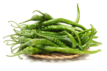 peppers on a white background