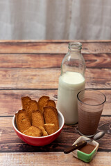 cookies y leche con chocolate!!!
