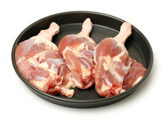 Duck legs on white background 