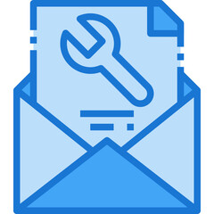 email blue line icon