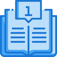 guide book blue line icon