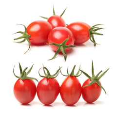 Small cherry tomato on white background 