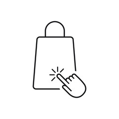 Obraz premium Bag click icon design. vector illustration