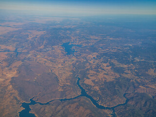 Aerial view of the Don Pedro Reservoir