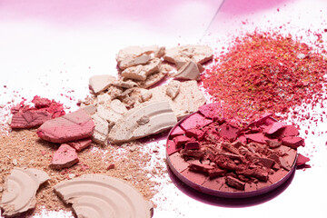 texture of assorted color blushes