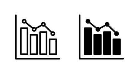 growing graph icon set vector for computer, web and mobile app 