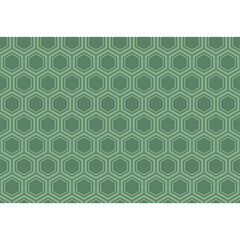 日本の伝統文様　亀甲　幾何学模様　緑色