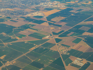 Aerial view of the highway 5, San Joaquin County