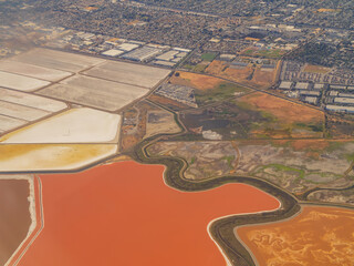 Aerial view of the Don Edwards San Francisco Bay National Wildlife Refuge