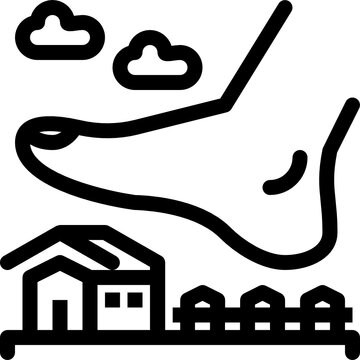 Giant Foot Outline Icon