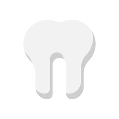 tooth icon, flat icon vector illustration isolated on white background. for the theme of dentistry, health, medicine and others