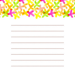 水彩暖色お花お手紙フレーム