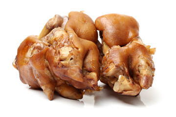 Sauce trotters on white background 