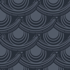 Geometry dark blue vector pattern. Ethnic ornament seamless. Abstract background. Vector illustration.