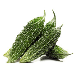  Bitter melon on white background
