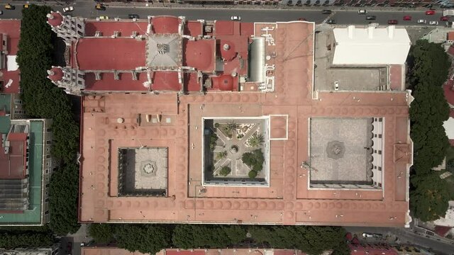Cenital view of Puebla Cathedral