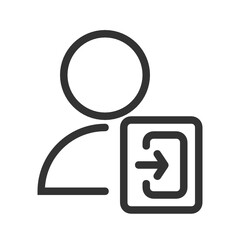 Login , Users outline icon.