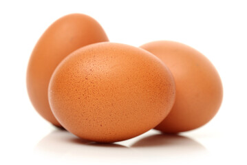 Egg collection isolated on white background